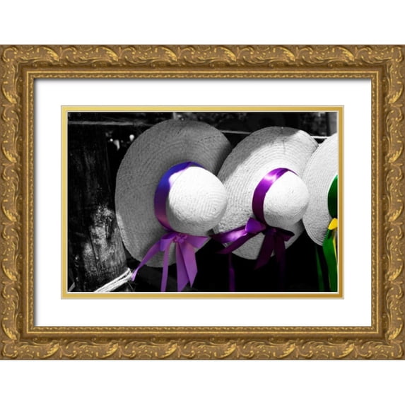 Hausenflock, Alan 14x11 Gold Ornate Wood Framed with Double Matting Museum Art Print Titled - Fancy Hats II
