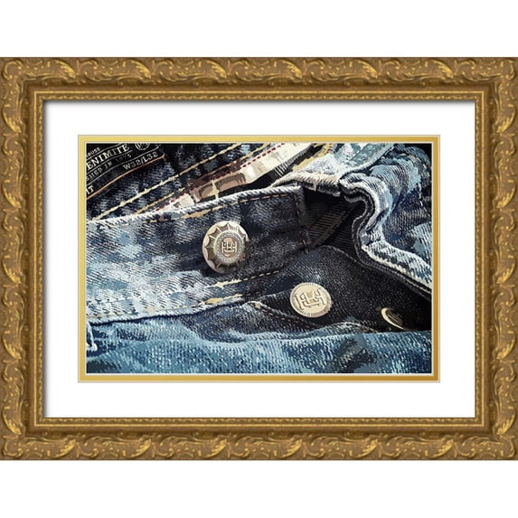 Hausenflock, Alan 14x11 Gold Ornate Wood Framed with Double Matting Museum Art Print Titled - Jeans