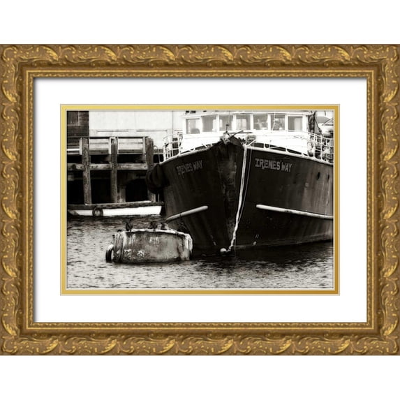 Hausenflock, Alan 14x11 Gold Ornate Wood Framed with Double Matting Museum Art Print Titled - Monterey Shrimper