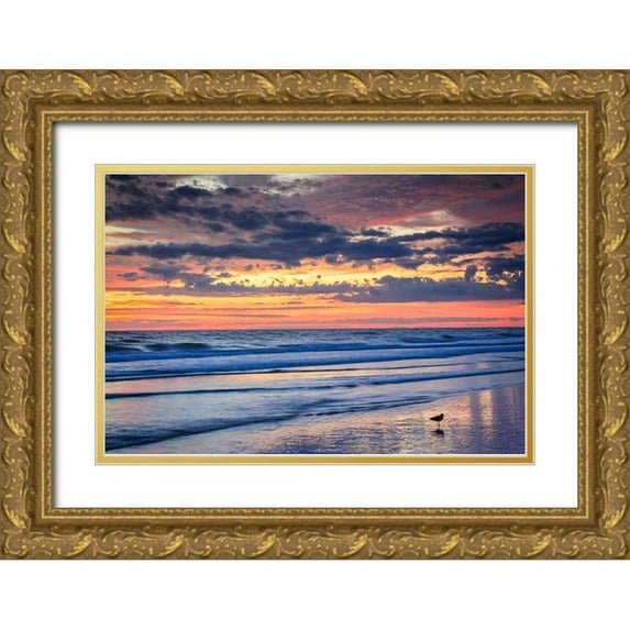 Hausenflock, Alan 14x11 Gold Ornate Wood Framed with Double Matting Museum Art Print Titled - Ragged Sunrise I