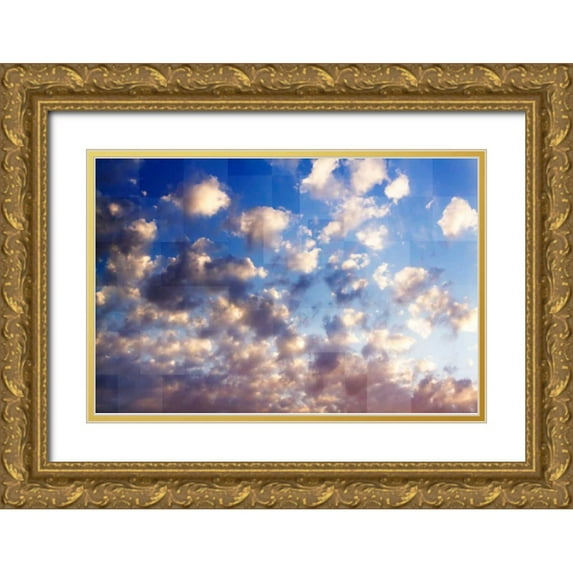 Hausenflock, Alan 14x11 Gold Ornate Wood Framed with Double Matting Museum Art Print Titled - Waking Clouds II