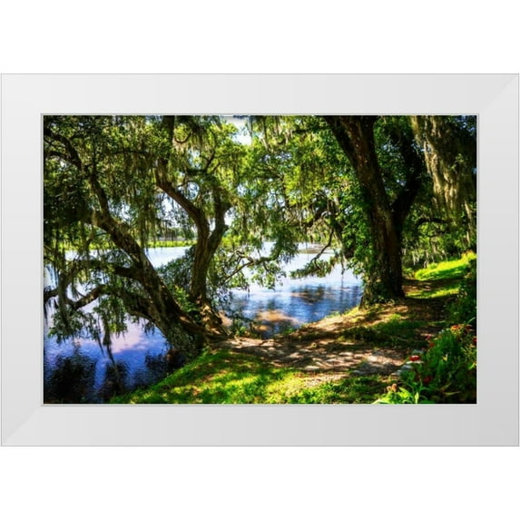 Hausenflock, Alan 14x11 White Modern Wood Framed Museum Art Print Titled - Ashley River Bank I