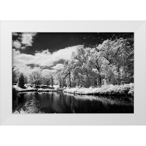 Hausenflock, Alan 14x11 White Modern Wood Framed Museum Art Print Titled - Bryan Lake IV