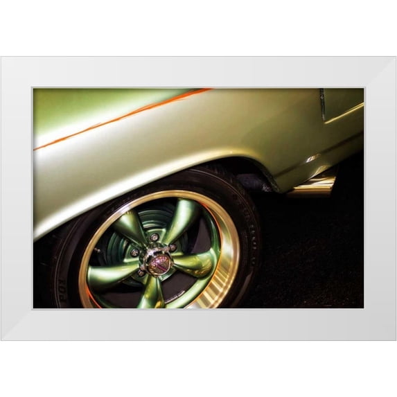 Hausenflock, Alan 14x11 White Modern Wood Framed Museum Art Print Titled - Rear Wheel Power I