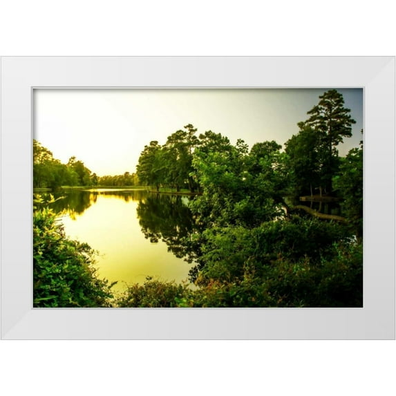 Hausenflock, Alan 14x11 White Modern Wood Framed Museum Art Print Titled - Sunrise On Green Lake I