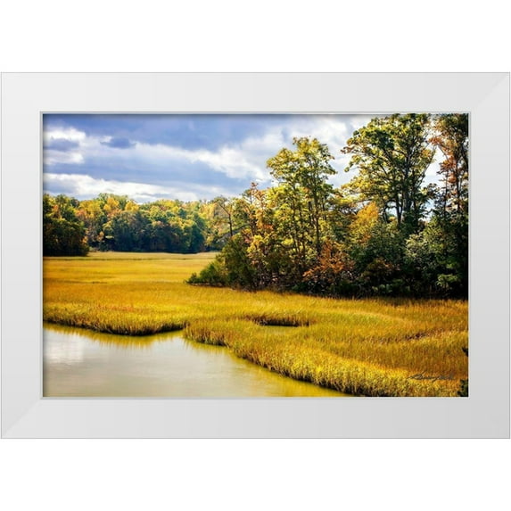 Hausenflock, Alan 14x11 White Modern Wood Framed Museum Art Print Titled - York River Delta
