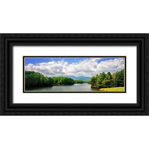Hausenflock, Alan 14x7 Black Ornate Wood Framed with Double Matting Museum Art Print Titled - Crozet Mountains I