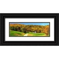 thumbnail image 1 of Hausenflock, Alan 14x7 Black Ornate Wood Framed with Double Matting Museum Art Print Titled - Rolling Autumn Hills II, 1 of 4