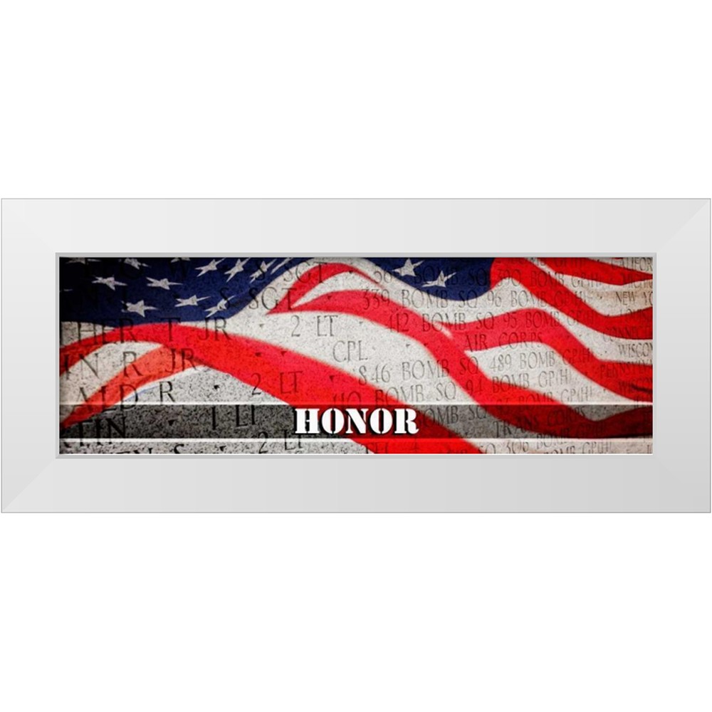 Hausenflock, Alan 14x7 White Modern Wood Framed Museum Art Print Titled - Honor