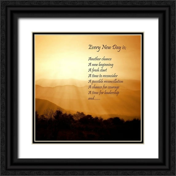 Hausenflock, Alan 15x15 Black Ornate Wood Framed with Double Matting Museum Art Print Titled - Every New Day