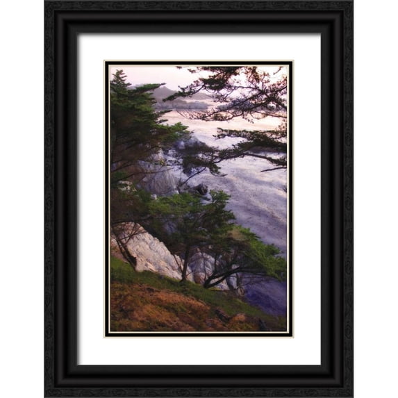 Hausenflock, Alan 17x24 Black Ornate Wood Framed with Double Matting Museum Art Print Titled - Carmel Highlands Sunset IV