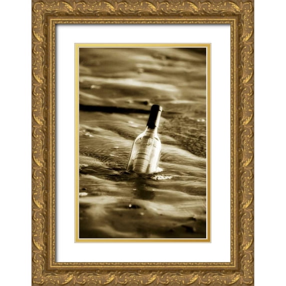Hausenflock, Alan 17x24 Gold Ornate Wood Framed with Double Matting Museum Art Print Titled - Message in a Bottle II