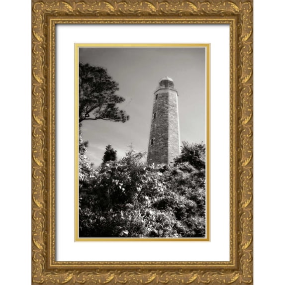 Hausenflock, Alan 17x24 Gold Ornate Wood Framed with Double Matting Museum Art Print Titled - Old Cape Henry Light II