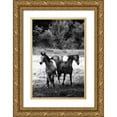 thumbnail image 1 of Hausenflock, Alan 17x24 Gold Ornate Wood Framed with Double Matting Museum Art Print Titled - The Horses Three I, 1 of 4