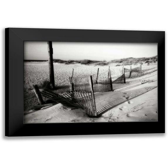 Hausenflock, Alan 18x13 Black Modern Framed Museum Art Print Titled - Dunes Fence I