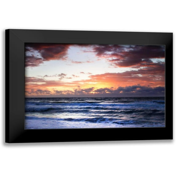 Hausenflock, Alan 18x13 Black Modern Framed Museum Art Print Titled - Ocean Sunrise I