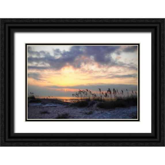 Hausenflock, Alan 18x13 Black Ornate Wood Framed with Double Matting Museum Art Print Titled - Masonboro Inlet I