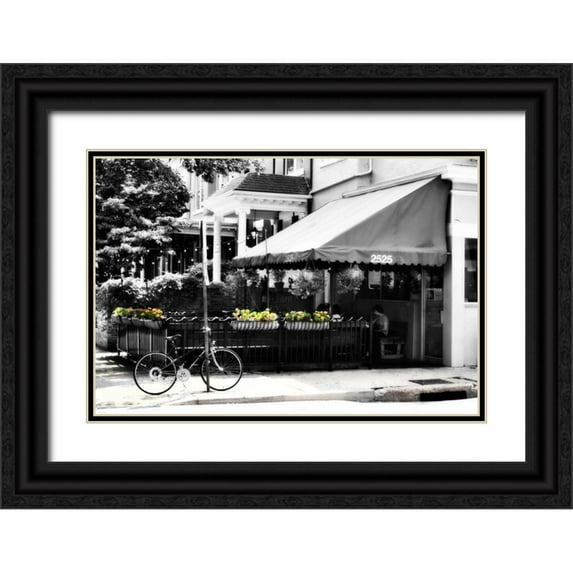 Hausenflock, Alan 18x13 Black Ornate Wood Framed with Double Matting Museum Art Print Titled - Neighborhood Diner I