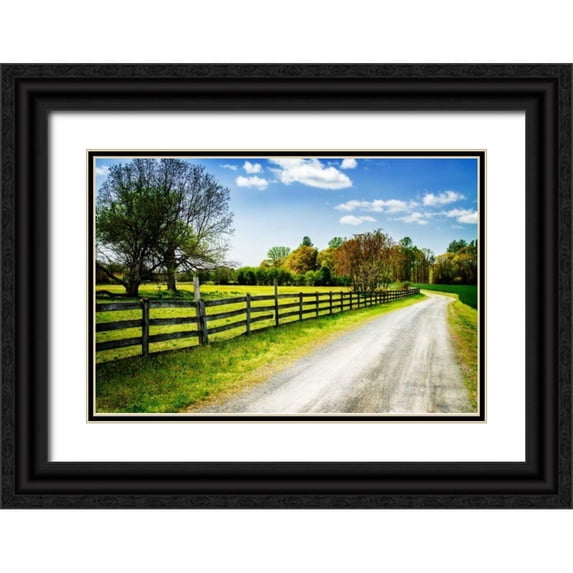 Hausenflock, Alan 18x13 Black Ornate Wood Framed with Double Matting Museum Art Print Titled - Spring on the Farm I