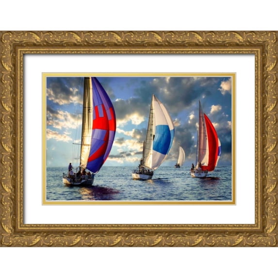 Hausenflock, Alan 18x13 Gold Ornate Wood Framed with Double Matting Museum Art Print Titled - Headed Home II