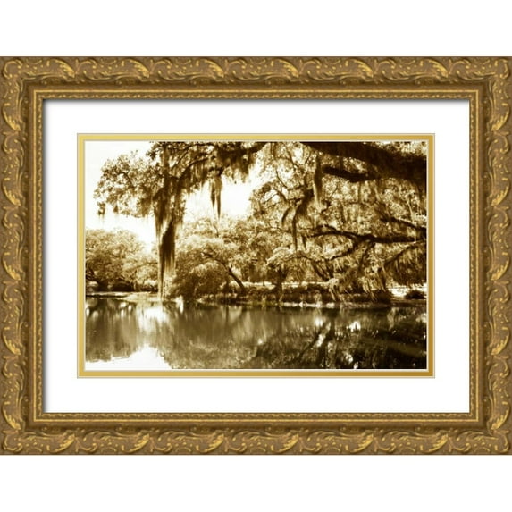 Hausenflock, Alan 18x13 Gold Ornate Wood Framed with Double Matting Museum Art Print Titled - Mossy Lake II