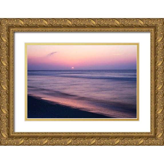 Hausenflock, Alan 18x13 Gold Ornate Wood Framed with Double Matting Museum Art Print Titled - Pink Sun in Lavender Haze