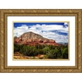 thumbnail image 1 of Hausenflock, Alan 18x13 Gold Ornate Wood Framed with Double Matting Museum Art Print Titled - Sedona Skies II, 1 of 4