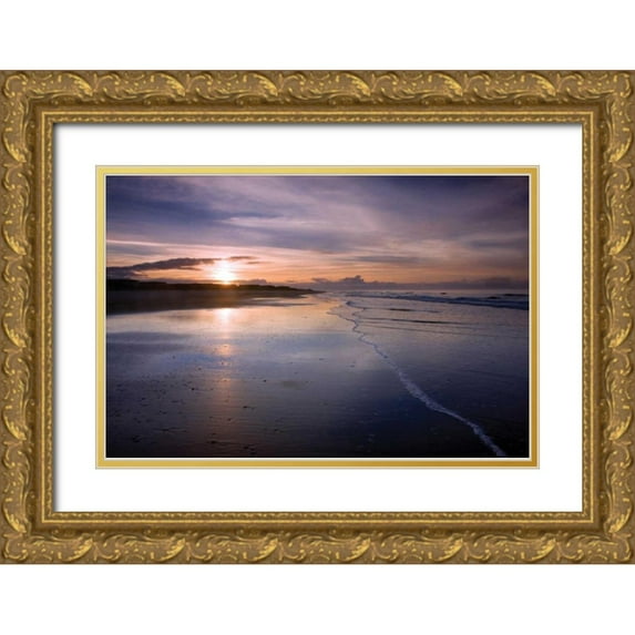 Hausenflock, Alan 18x13 Gold Ornate Wood Framed with Double Matting Museum Art Print Titled - Stormy Sunrise