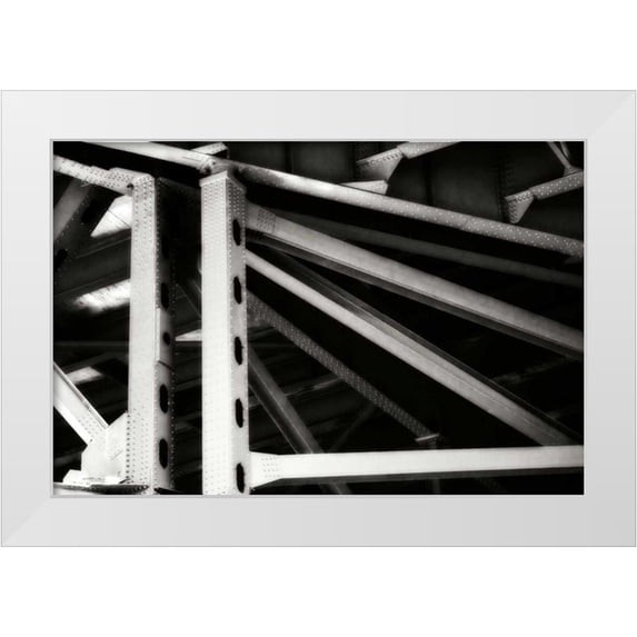 Hausenflock, Alan 18x13 White Modern Wood Framed Museum Art Print Titled - Rivets and Steel VII