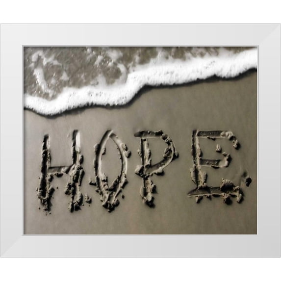 Hausenflock, Alan 18x15 White Modern Wood Framed Museum Art Print Titled - Hope in Sand