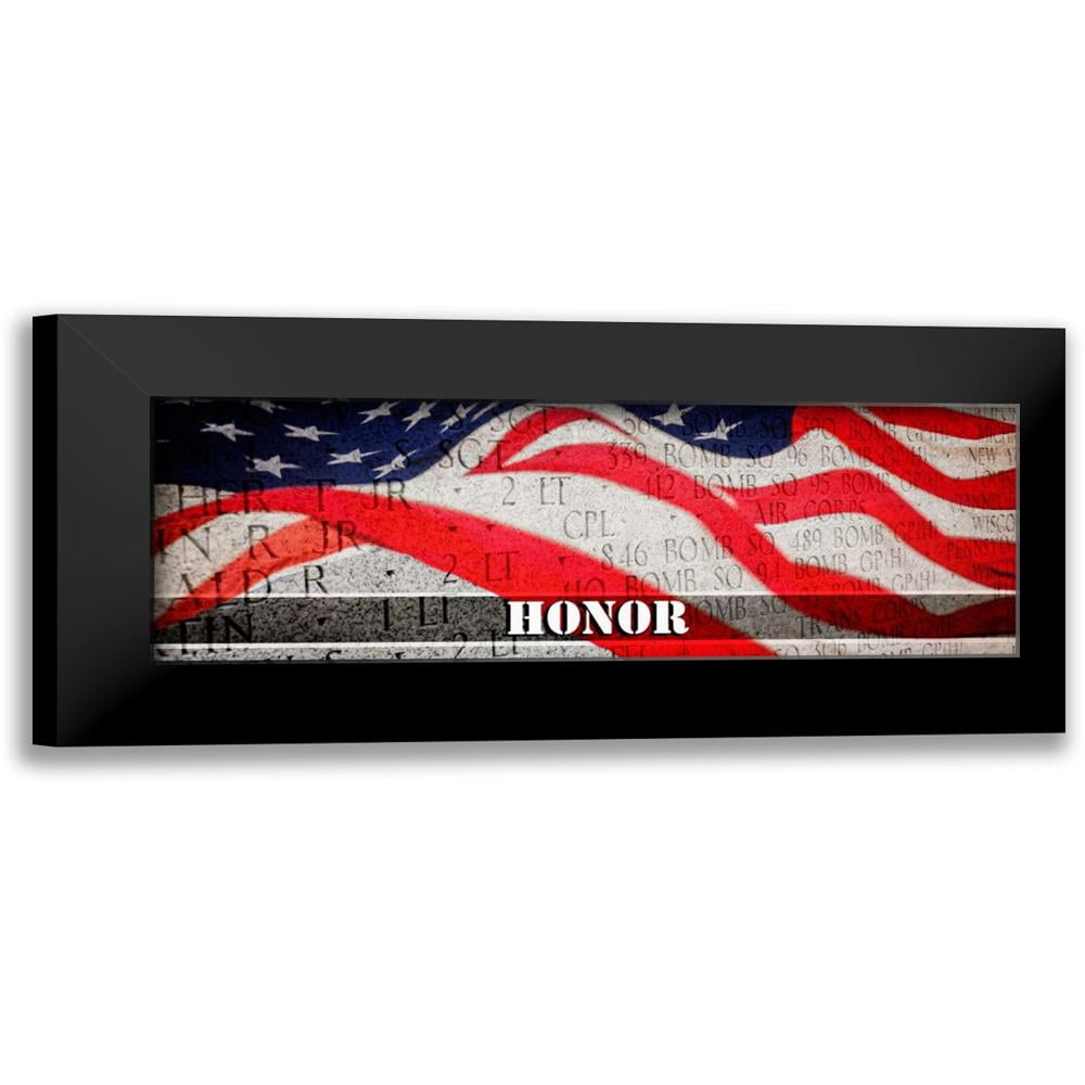 Hausenflock, Alan 18x9 Black Modern Framed Museum Art Print Titled - Honor