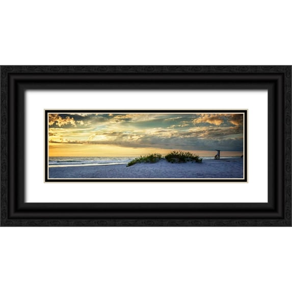 Hausenflock, Alan 18x9 Black Ornate Wood Framed with Double Matting Museum Art Print Titled - Late Summer Sunrise II