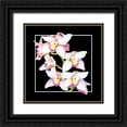 thumbnail image 1 of Hausenflock, Alan 20x20 Black Ornate Wood Framed with Double Matting Museum Art Print Titled - Orchids on Black II, 1 of 4