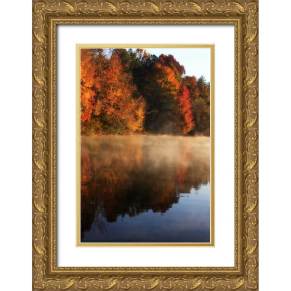 Hausenflock, Alan 23x32 Gold Ornate Wood Framed with Double Matting Museum Art Print Titled - Autumn Mist I