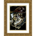 thumbnail image 1 of Hausenflock, Alan 23x32 Gold Ornate Wood Framed with Double Matting Museum Art Print Titled - Flamed V Twin, 1 of 4