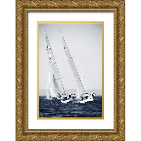 Hausenflock, Alan 23x32 Gold Ornate Wood Framed with Double Matting Museum Art Print Titled - Summertime Race VI