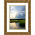 thumbnail image 1 of Hausenflock, Alan 23x32 Gold Ornate Wood Framed with Double Matting Museum Art Print Titled - Sunset on Bogue Sound III, 1 of 4