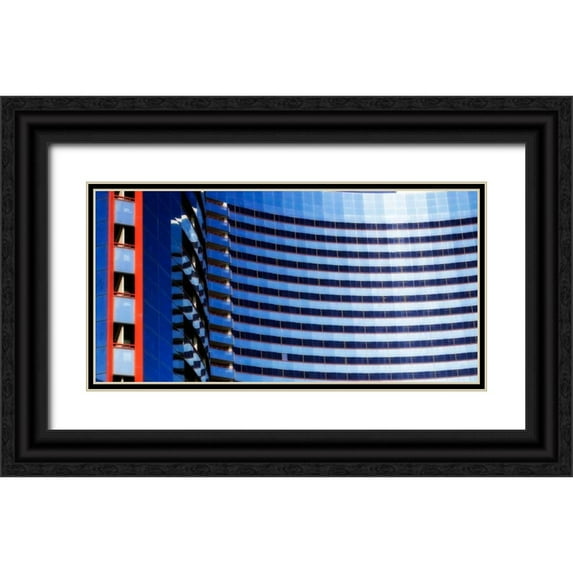 Hausenflock, Alan 24x14 Black Ornate Wood Framed with Double Matting Museum Art Print Titled - Curves and Reflections II