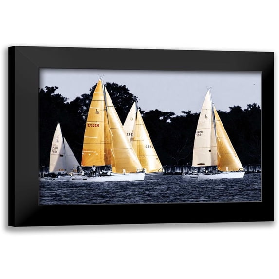 Hausenflock, Alan 24x17 Black Modern Framed Museum Art Print Titled - Race at Annapolis V