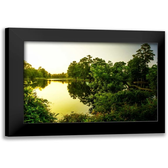 Hausenflock, Alan 24x17 Black Modern Framed Museum Art Print Titled - Sunrise On Green Lake I