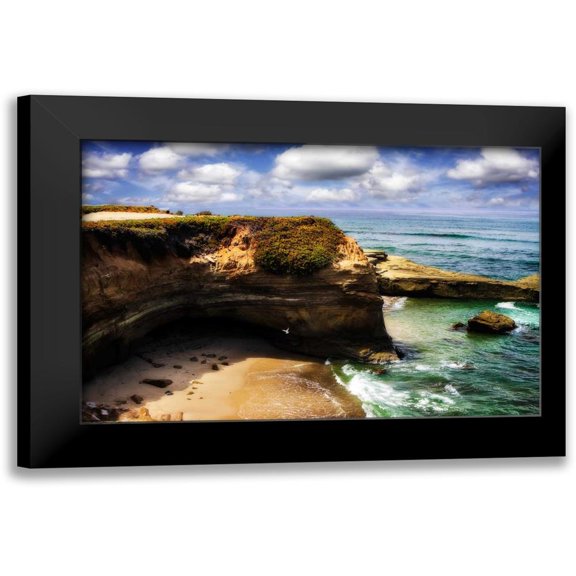 Hausenflock, Alan 24x17 Black Modern Framed Museum Art Print Titled - Sunset Beach I