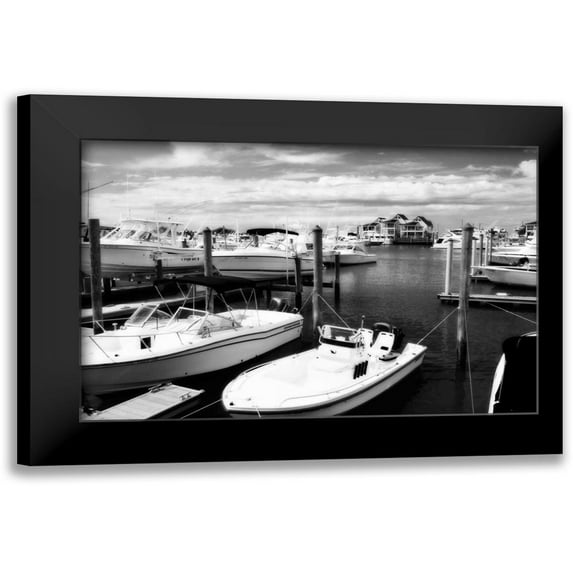 Hausenflock, Alan 24x17 Black Modern Framed Museum Art Print Titled - Wrightsville Marina II