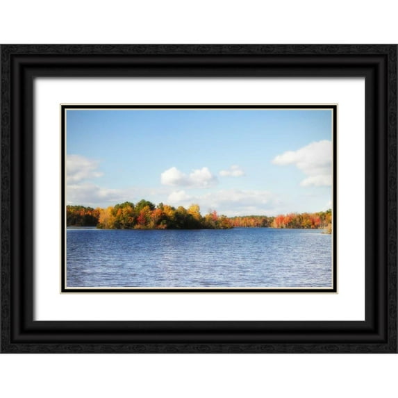 Hausenflock, Alan 24x17 Black Ornate Wood Framed with Double Matting Museum Art Print Titled - Greenwood Lake IV