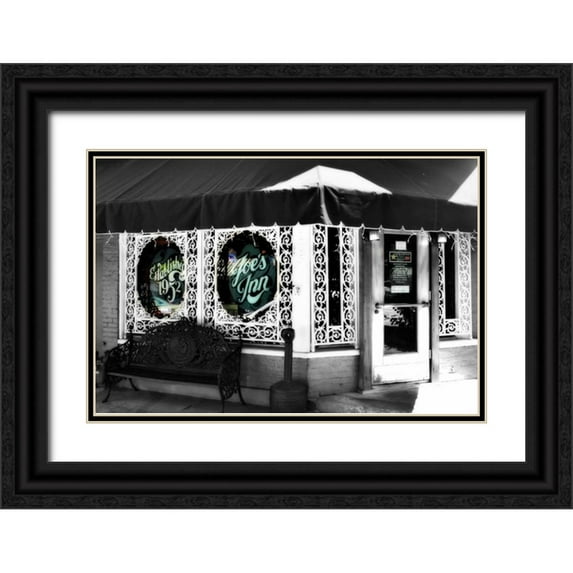 Hausenflock, Alan 24x17 Black Ornate Wood Framed with Double Matting Museum Art Print Titled - Neighborhood Diner III