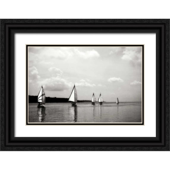 Hausenflock, Alan 24x17 Black Ornate Wood Framed with Double Matting Museum Art Print Titled - On the Potomac I
