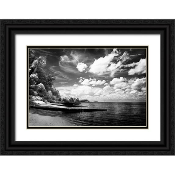 Hausenflock, Alan 24x17 Black Ornate Wood Framed with Double Matting Museum Art Print Titled - Tappahannock Shores I