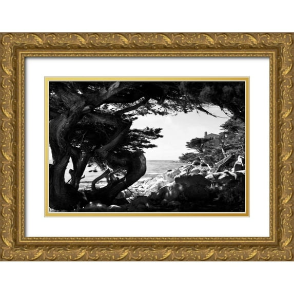 Hausenflock, Alan 24x17 Gold Ornate Wood Framed with Double Matting Museum Art Print Titled - Ocean View I