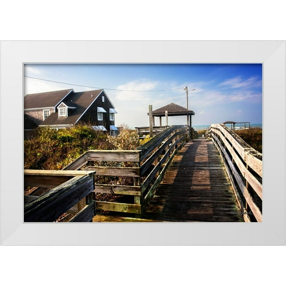 Hausenflock, Alan 24x17 White Modern Wood Framed Museum Art Print Titled - Beach House I