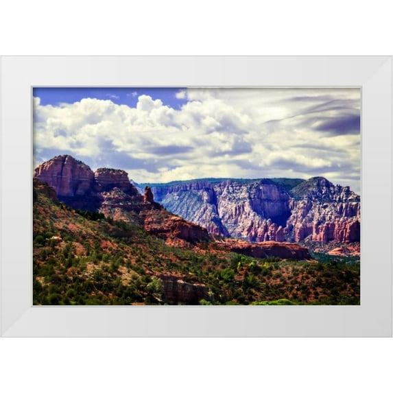 Hausenflock, Alan 24x17 White Modern Wood Framed Museum Art Print Titled - Red Rock Canyon II