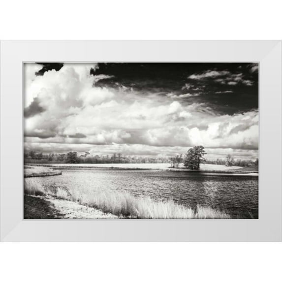 Hausenflock, Alan 24x17 White Modern Wood Framed Museum Art Print Titled - Shearon Lake III